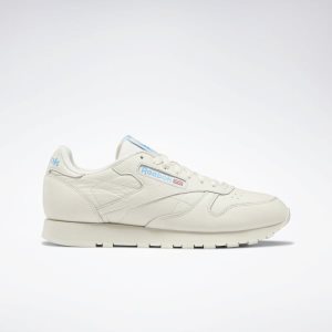 Adidasy Męskie Reebok Classic Leather Białe/Niebieskie PL 48NVOFM